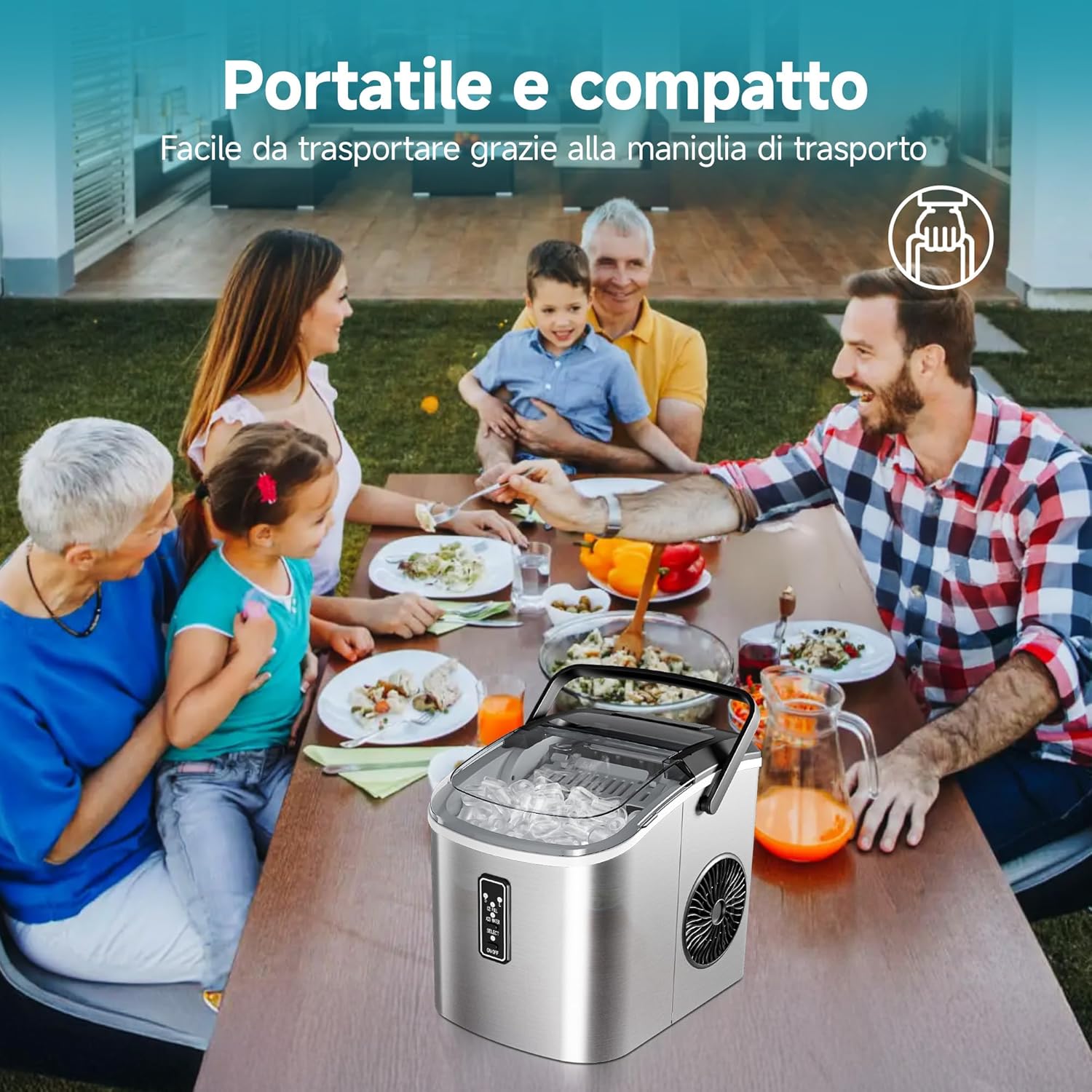 EUHOMY Macchina per il Ghiaccio 12KG/24H - immagine 6