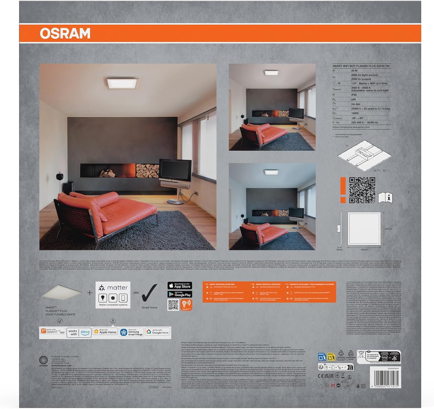 Osram SMART+ Matter PLANON PLUS - Pannello LED 28W - immagine 6
