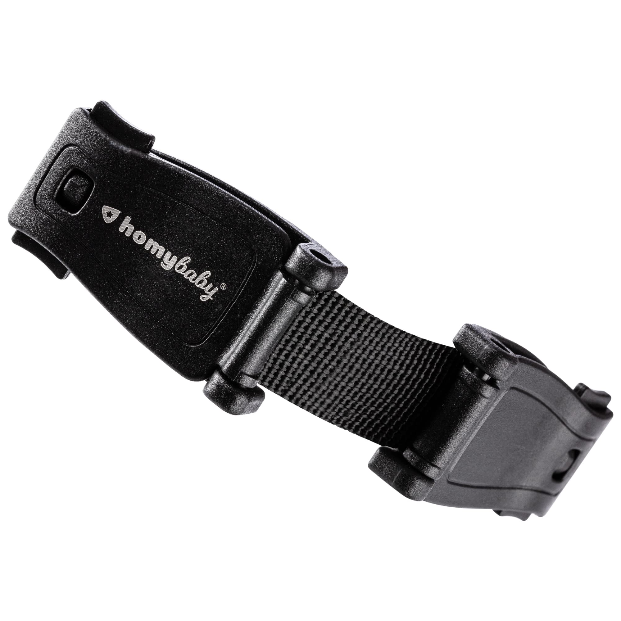 HOMYBABY® Dispositivo per Imbracatura Bambini – Fibbia Antifuga per Bambini – Impedisce al Bambino di Sganciarsi – Compatibile con Seggiolini, Passeggini e Seggioloni (STANDARD, X1)