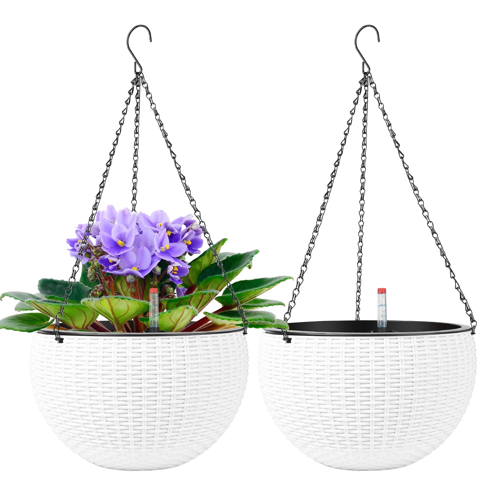CPROSP Vasi da Fiori Autoinnaffianti Sospesi 28cm, 2pz