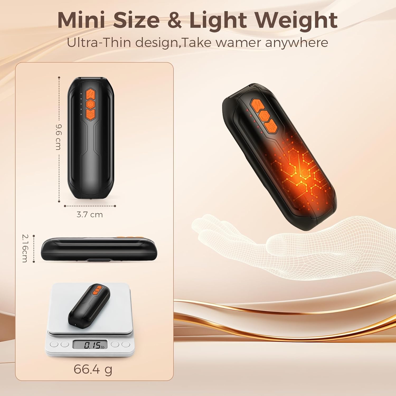 Scaldamani Ricaricabile 2 Pack 6000mAh USB C - immagine 6