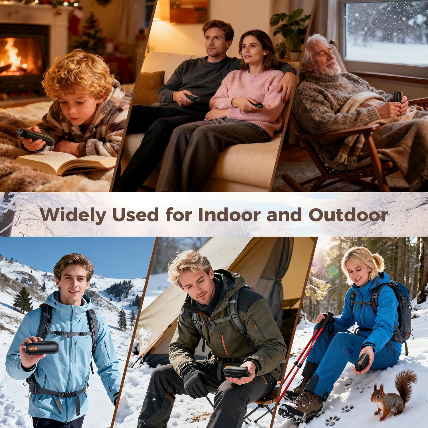 Scaldamani Ricaricabile 2 Pack 6000mAh USB C - immagine 8