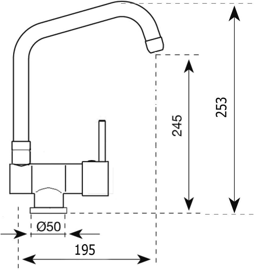 Paini Miscelatore Monocomando Cucina Cromato - immagine 2