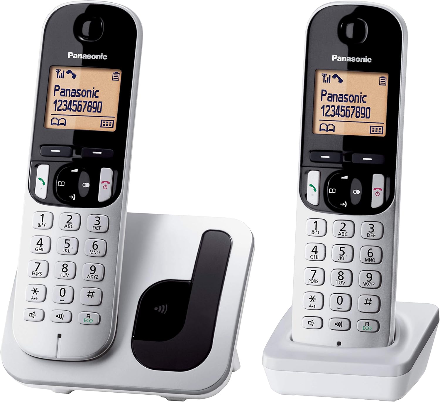 Panasonic KX-TGC212 Telefono Cordless DECT, Argento - immagine 2