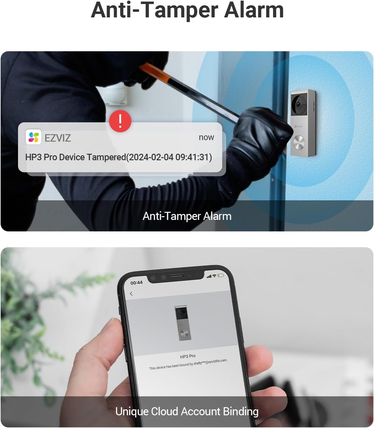 Ezviz CP3 Pro Video Campanello a Batteria WiFi 2K - immagine 7