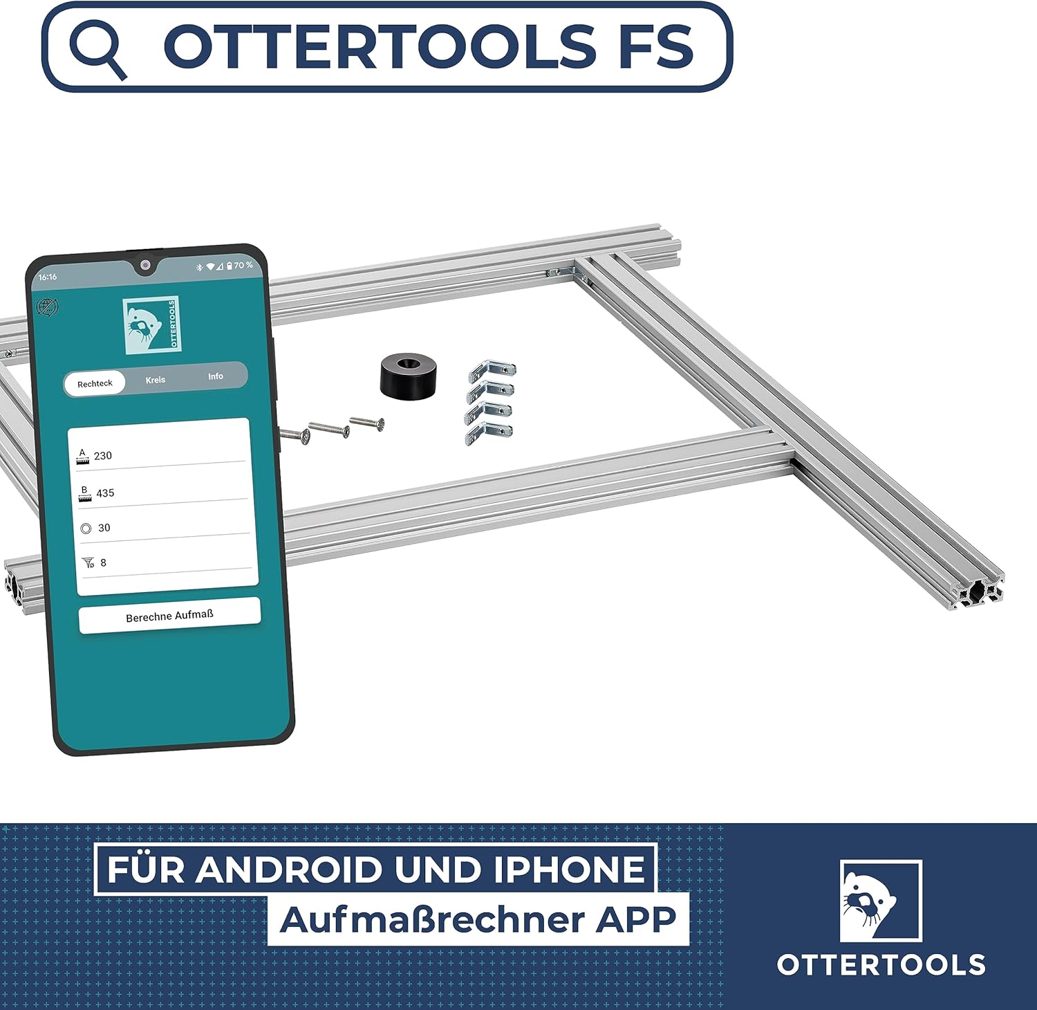 Ottertools Stencil di Fresatura Basic Line per Rettangoli - immagine 4