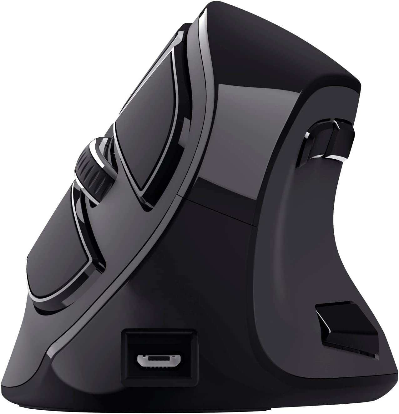 Trust Voxx Mouse Verticale Wireless Ricaricabile - Nero - immagine 1