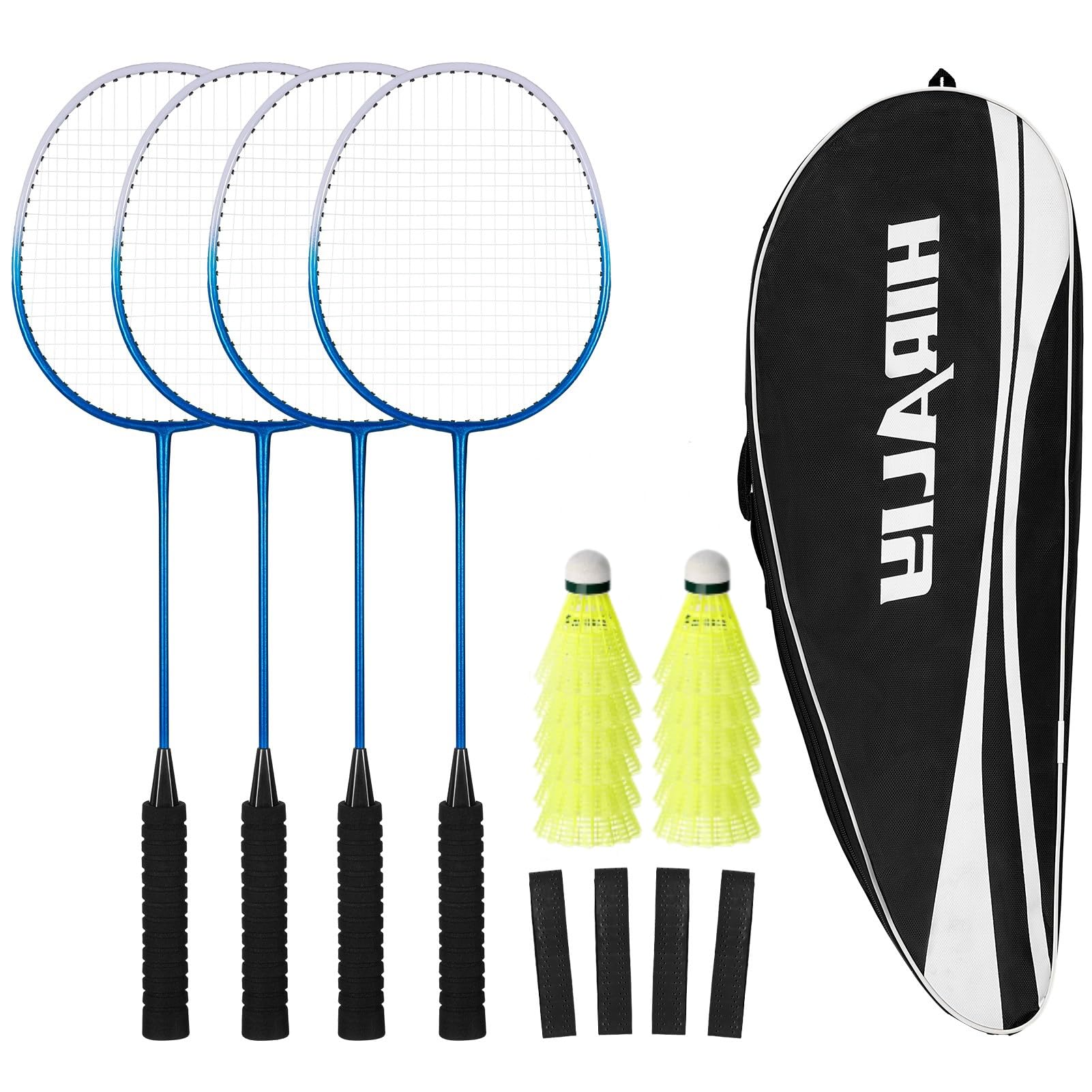 Hiraliy Set 4 Racchette Badminton per Esterno