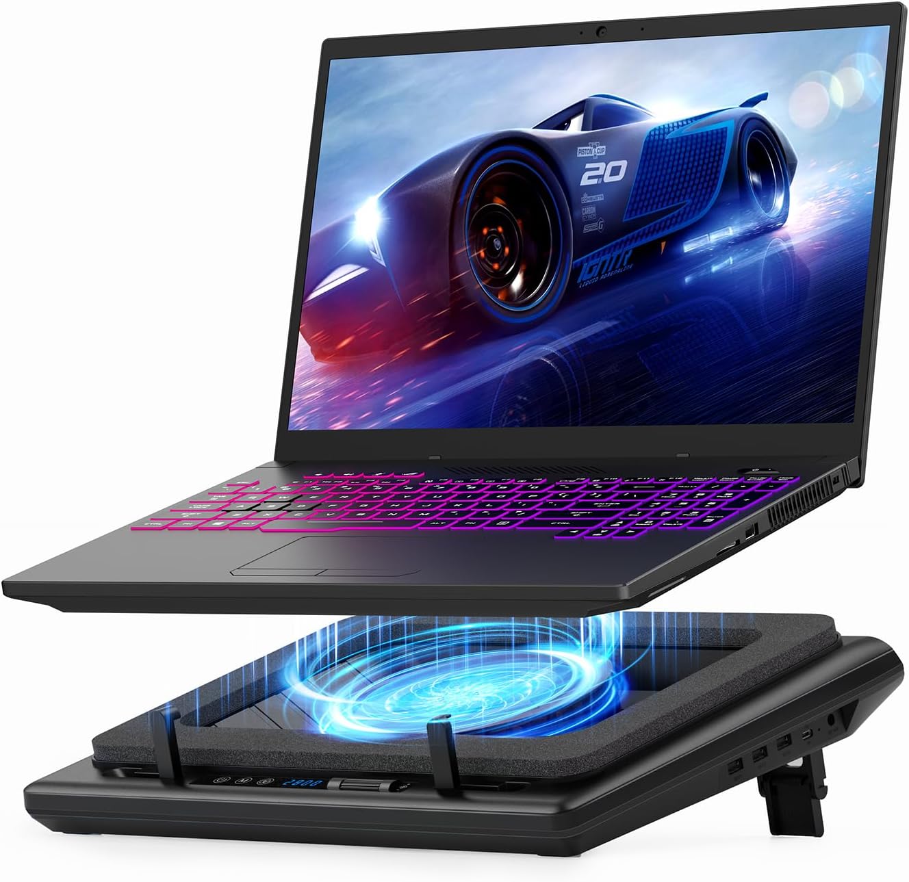 Llano Raffreddamento per Laptop Gaming Basic con Ventola Turbo - immagine 1