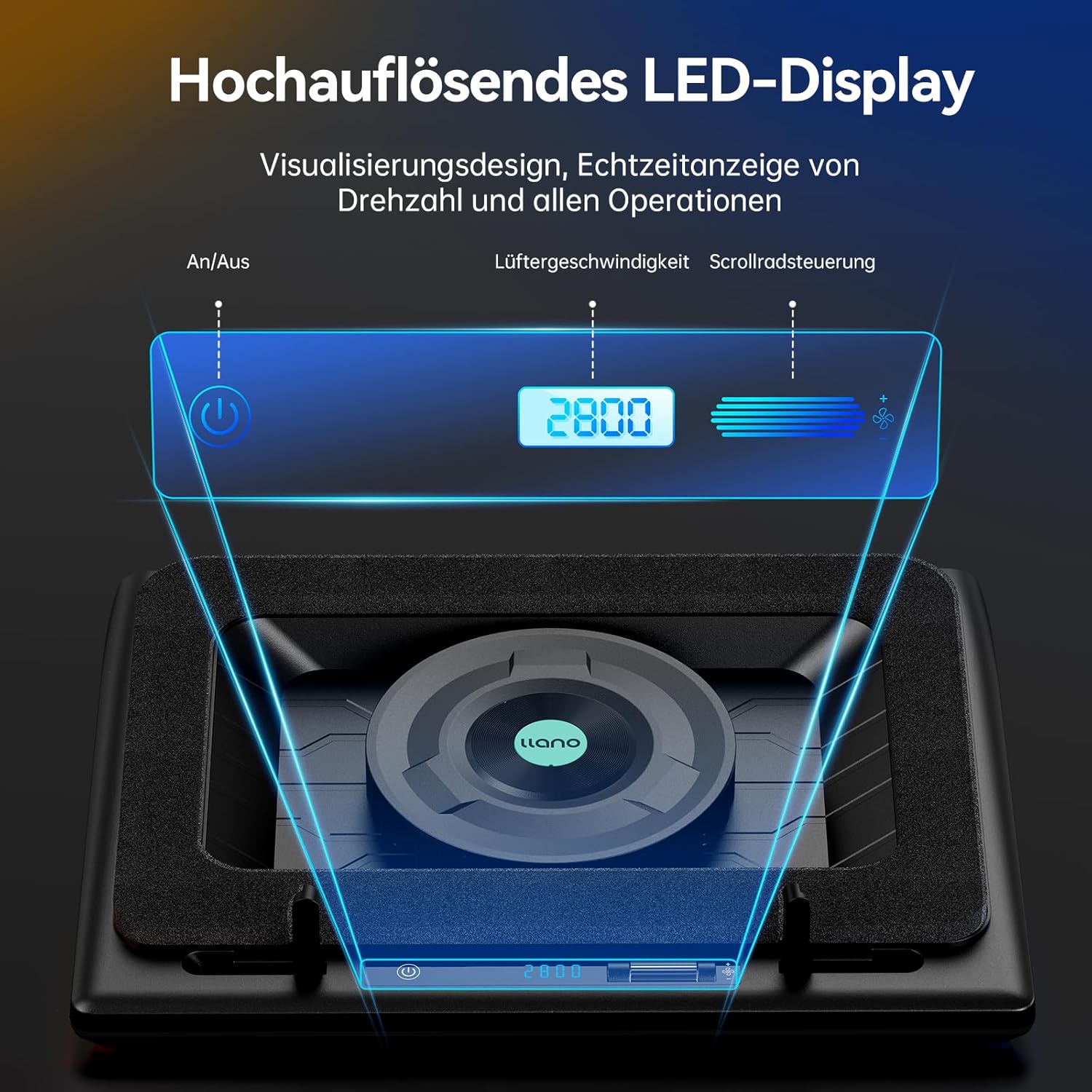 Llano Raffreddamento per Laptop Gaming Basic con Ventola Turbo - immagine 4