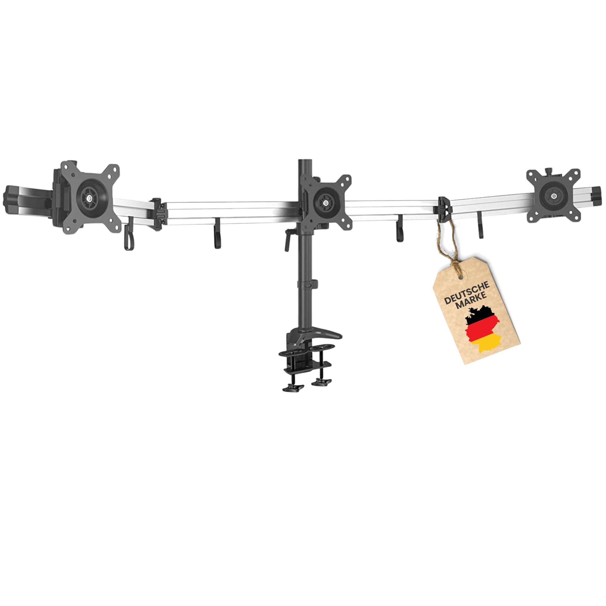 Hftek Braccio Monitor da Scrivania Triplo VESA 75/100