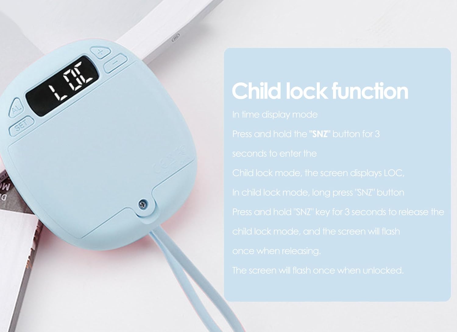 Dpofirs Sveglia per Sordi con Effetto Vibrazione - immagine 6