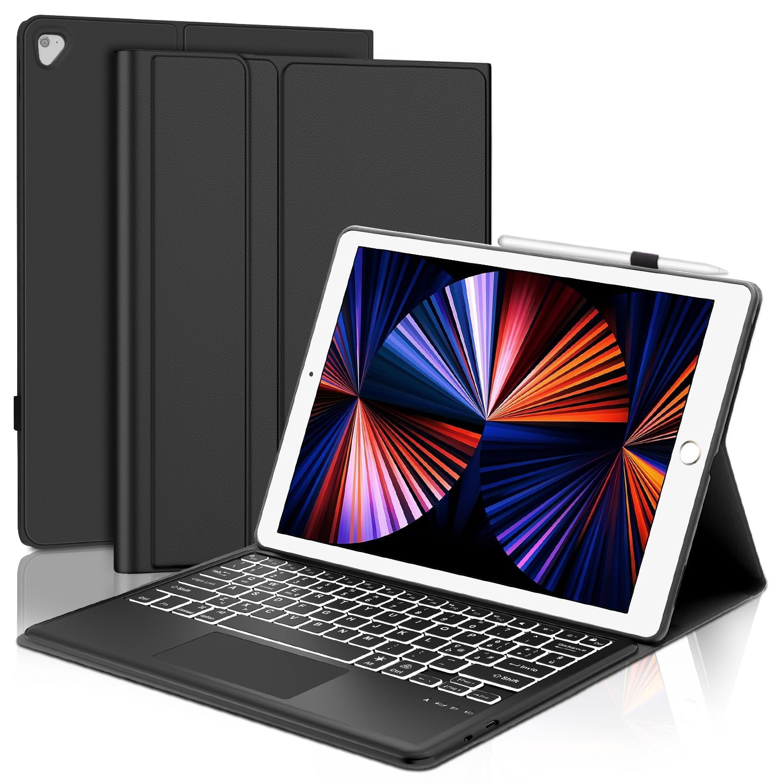 Tastiera iPad Pro 12.9 2017/2015 con Touchpad, Nero