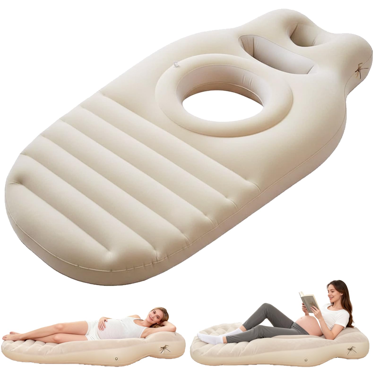 Cuscino Gonfiabile per Gravidanza con Apertura Addominale