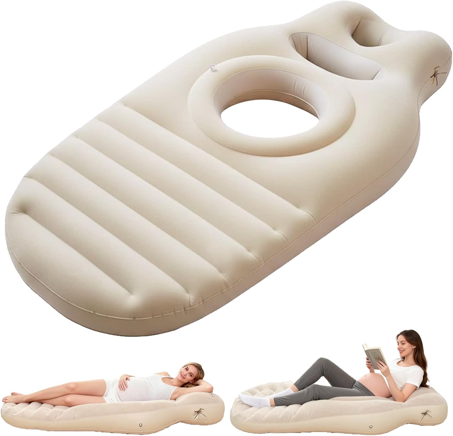 Cuscino Gonfiabile per Gravidanza con Apertura Addominale - immagine 1