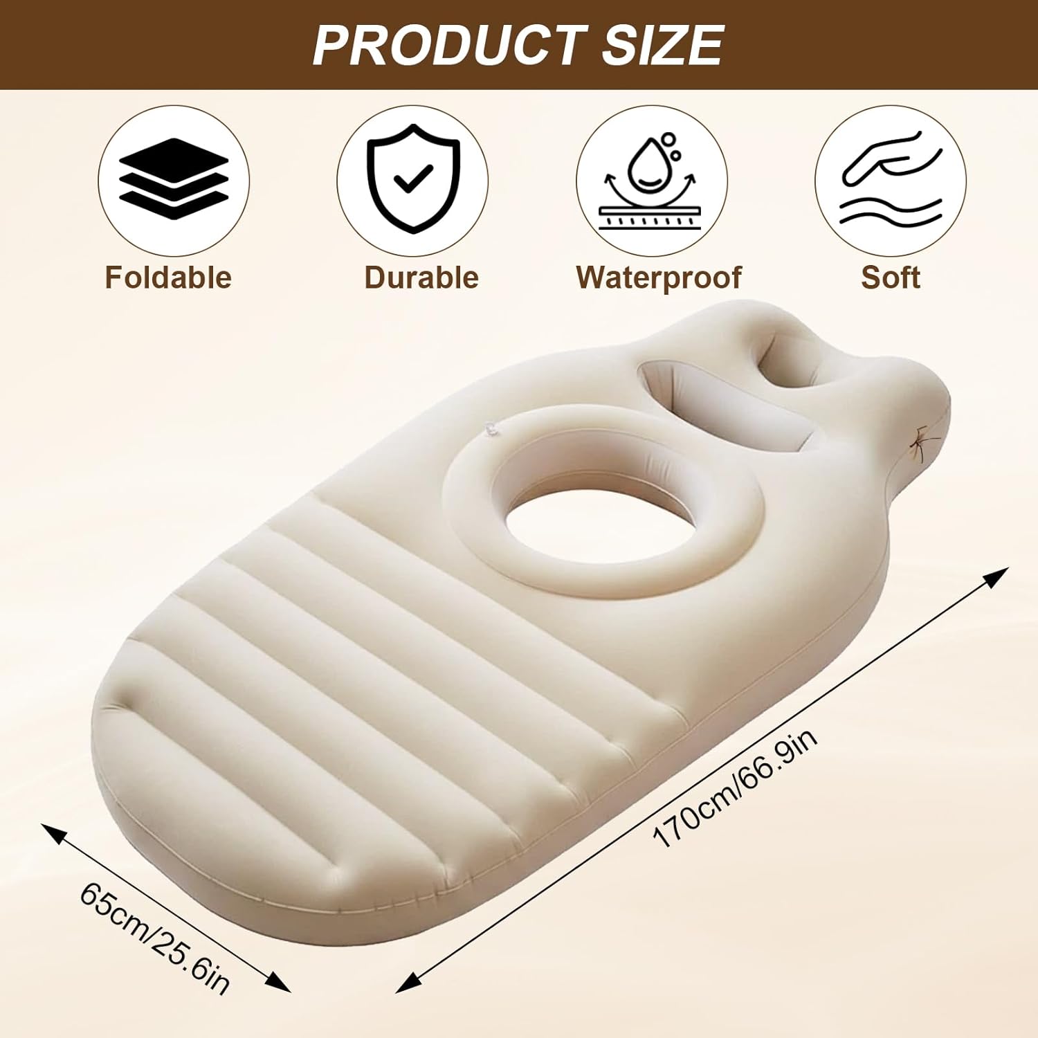 Cuscino Gonfiabile per Gravidanza con Apertura Addominale - immagine 2