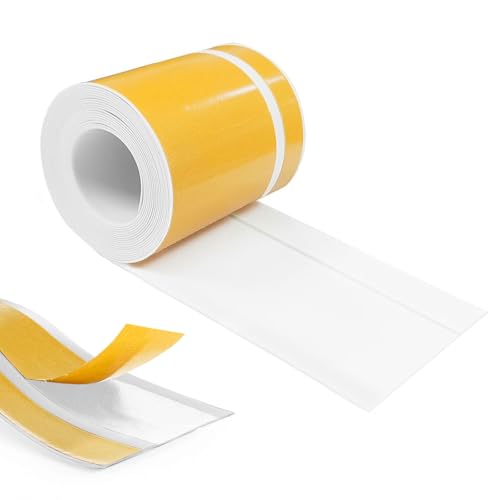 Hengrongshen Battiscopa Adesivo Autoadesivo 24m, Bianco