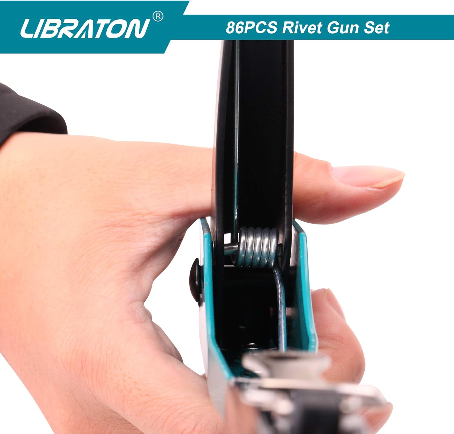 LIBRATON Rivettatrice Manuale 80 Rivetti con 4 Teste HSS - immagine 4