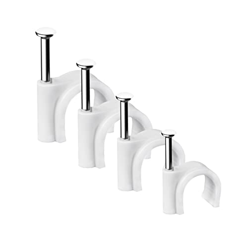 Fermacavi Muro 400 Pezzi - Graffette Clip per Cavi