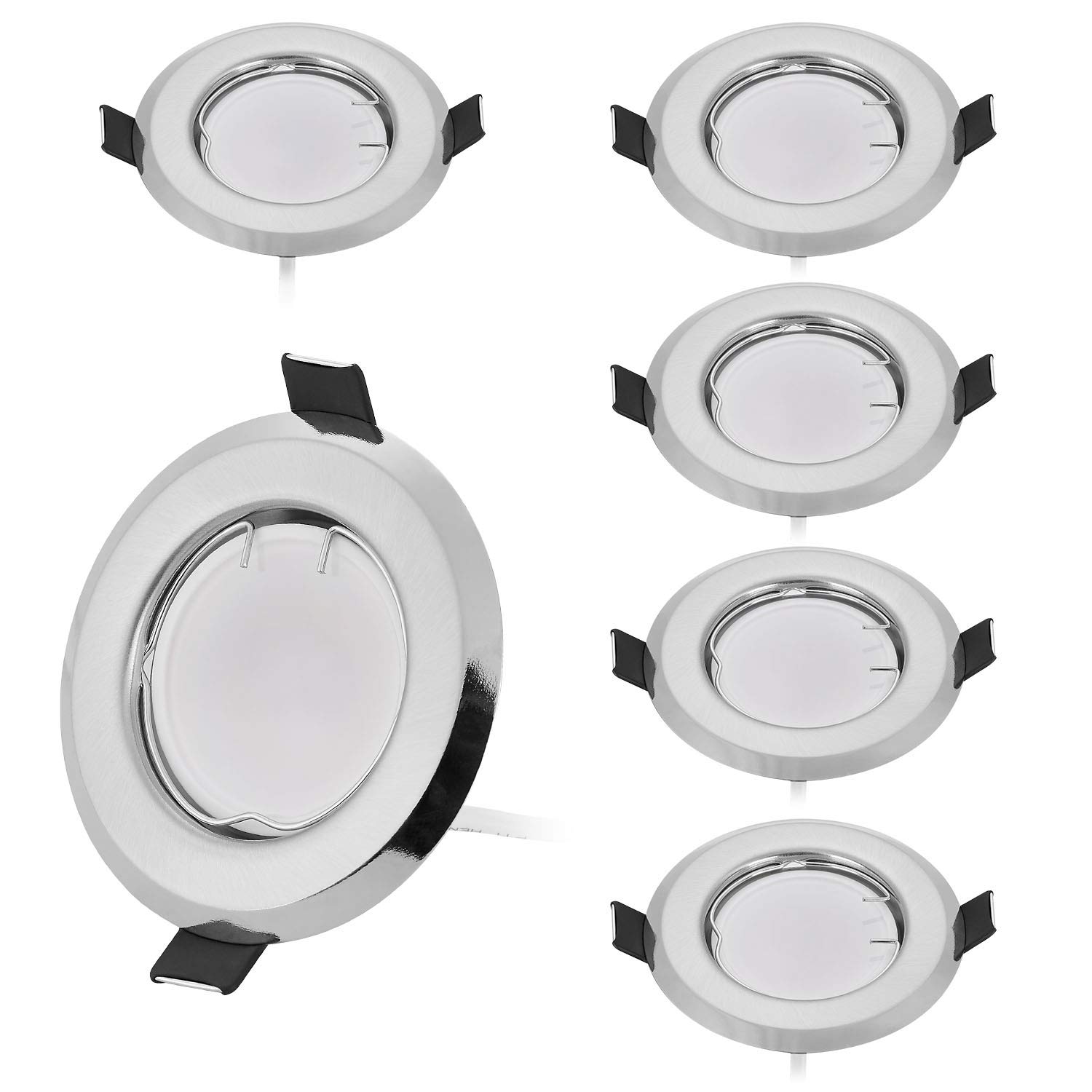 Hcfei 6x Faretti LED da Incasso Cromo 3W