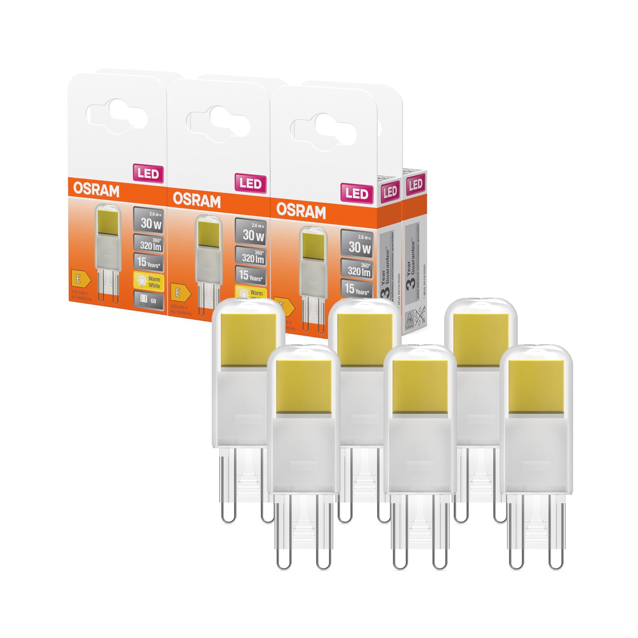 Osram Lampada LED PIN G9 2,6W 320lm - Pacco da 6