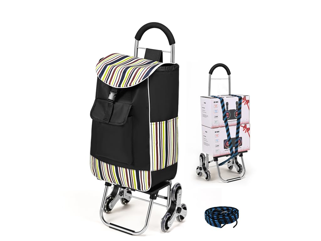 Ovshnrr Carrello Spesa 3 Ruote Scale Pieghevole 32L