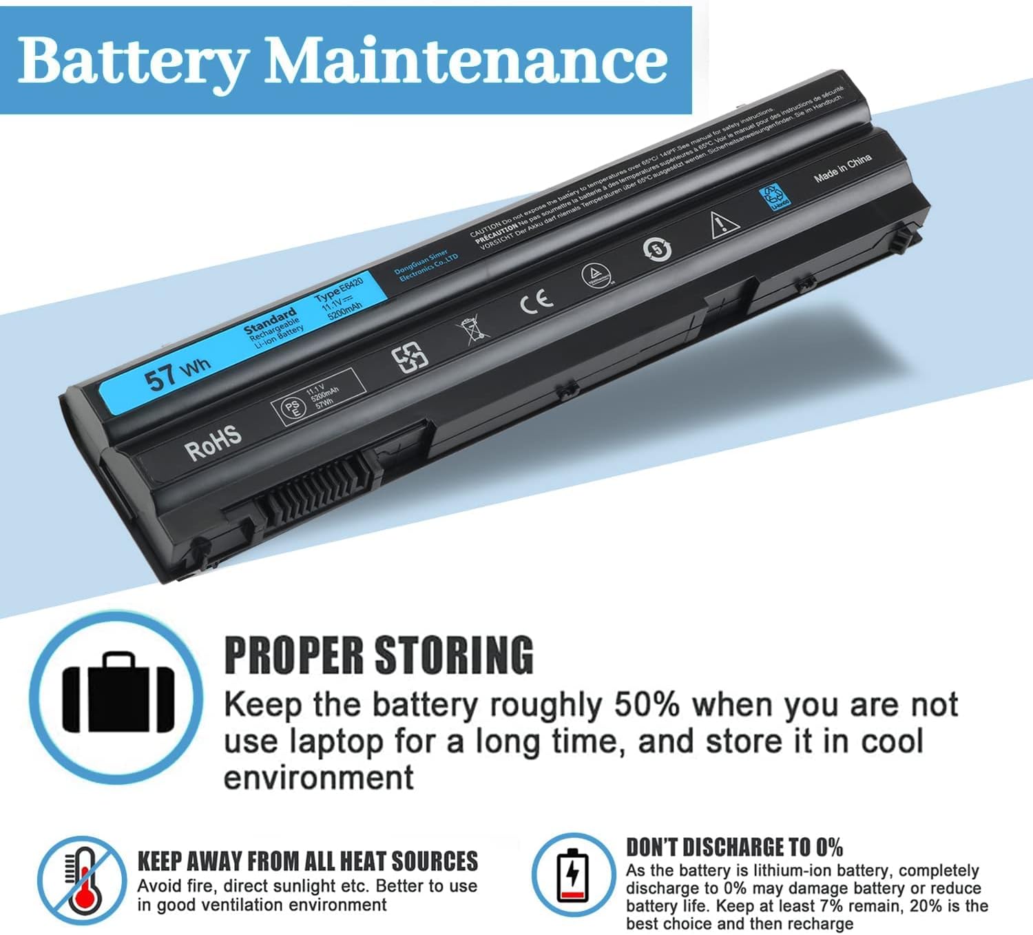 Batteria Notebook 60WH per Dell Latitude E6430 E6420 - immagine 5