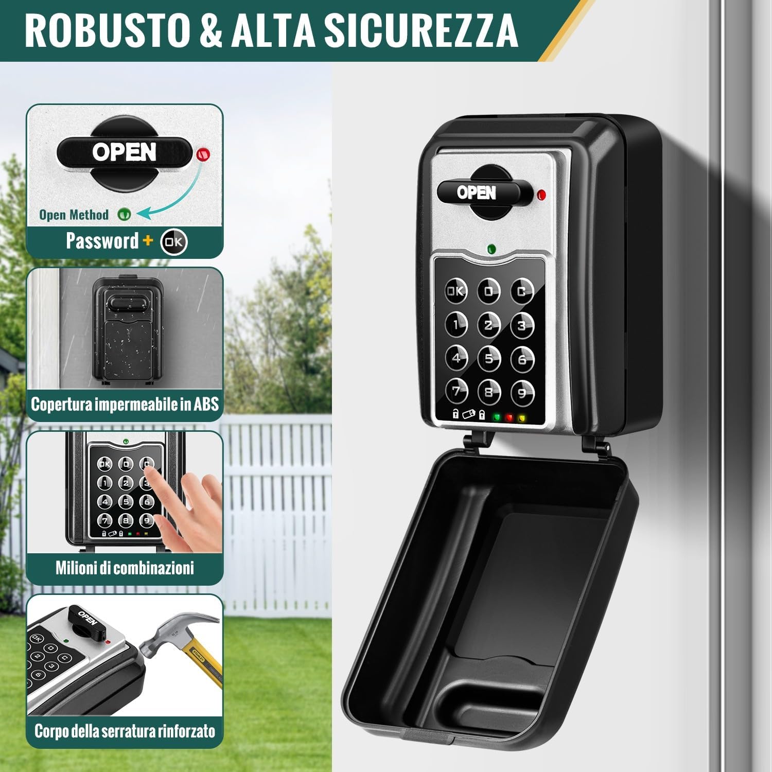 Enoneo Cassetta di Sicurezza per Chiavi Esterno - immagine 2