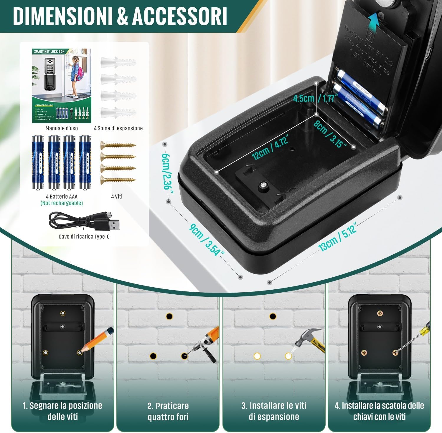 Enoneo Cassetta di Sicurezza per Chiavi Esterno - immagine 3