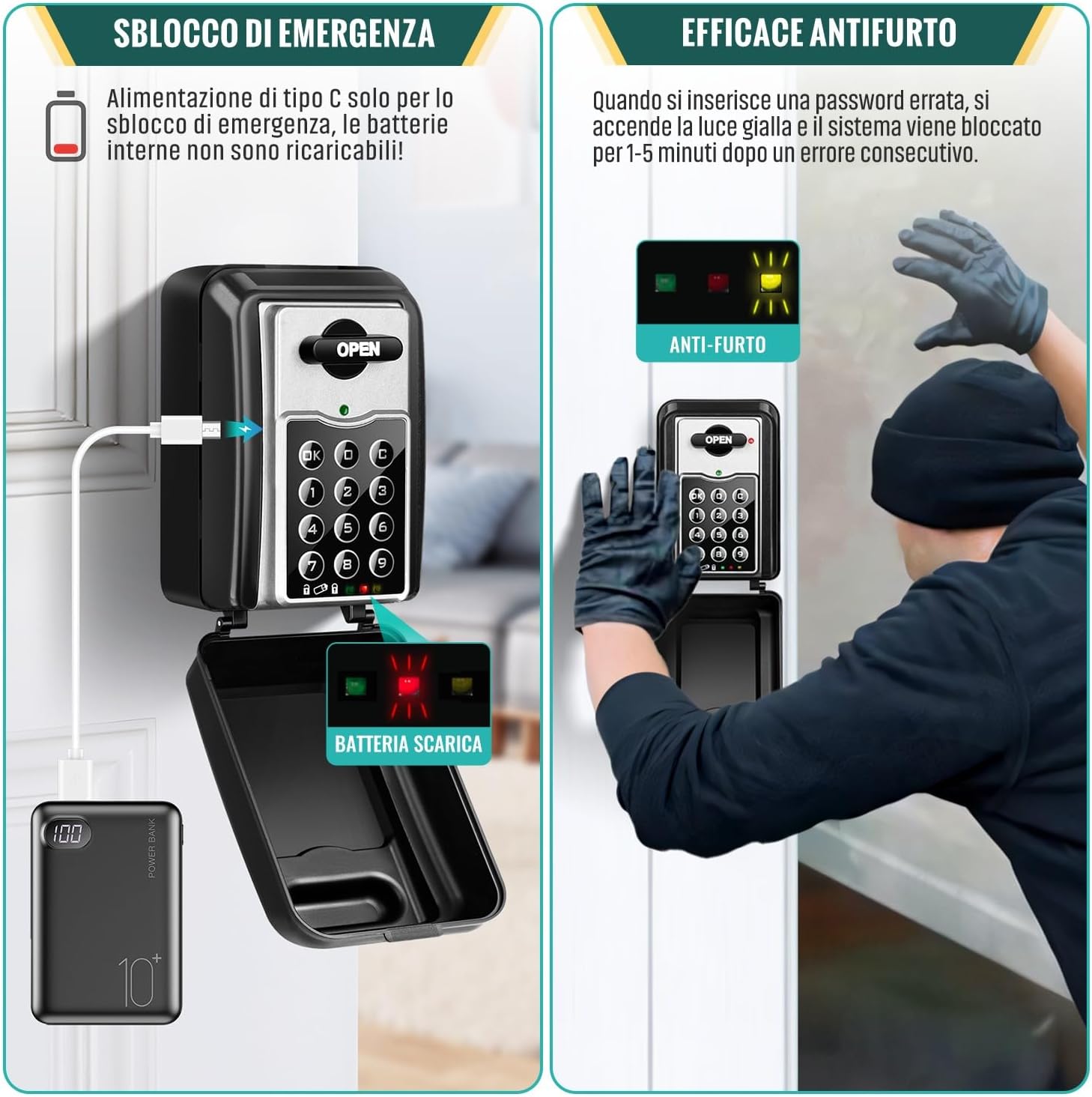 Enoneo Cassetta di Sicurezza per Chiavi Esterno - immagine 4