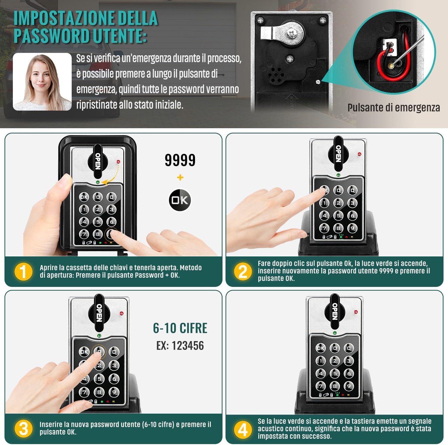 Enoneo Cassetta di Sicurezza per Chiavi Esterno - immagine 7