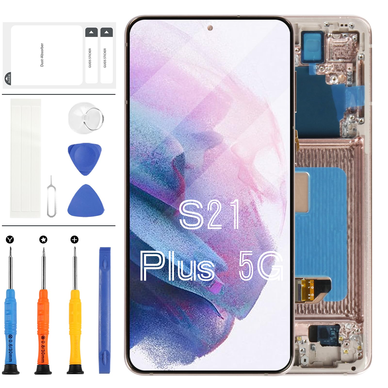 Schermo LCD OLED Ricambio per Samsung Galaxy S21 Plus 5G, Oro