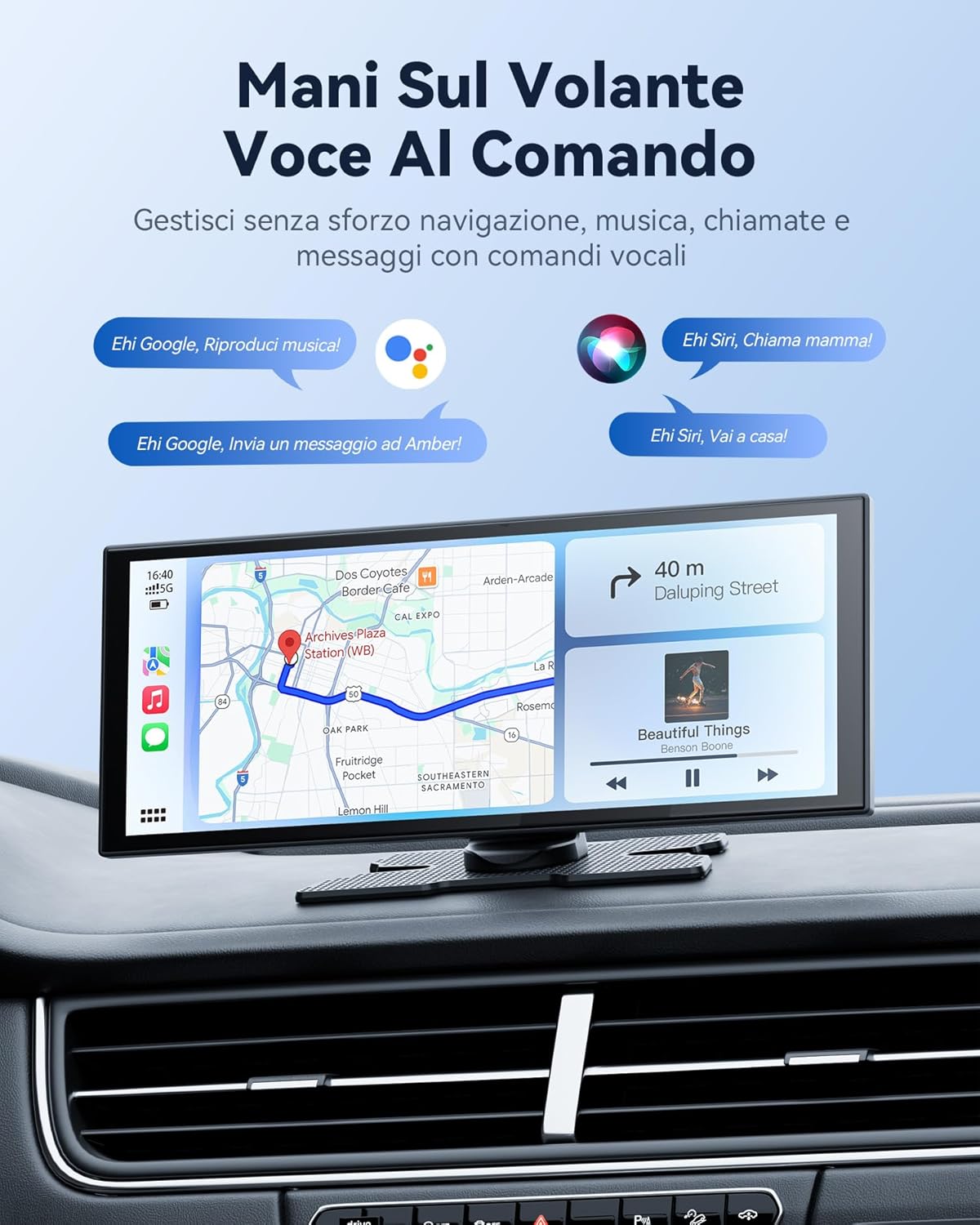 Schermo Auto Portatile 10.26" con Carplay e Android Auto - immagine 4