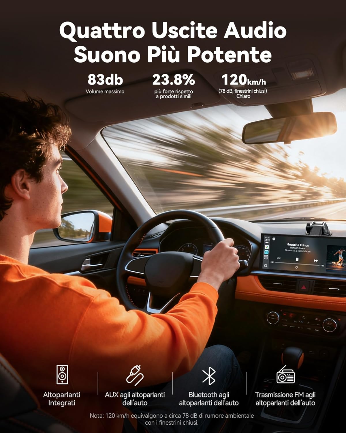 Schermo Auto Portatile 10.26" con Carplay e Android Auto - immagine 6