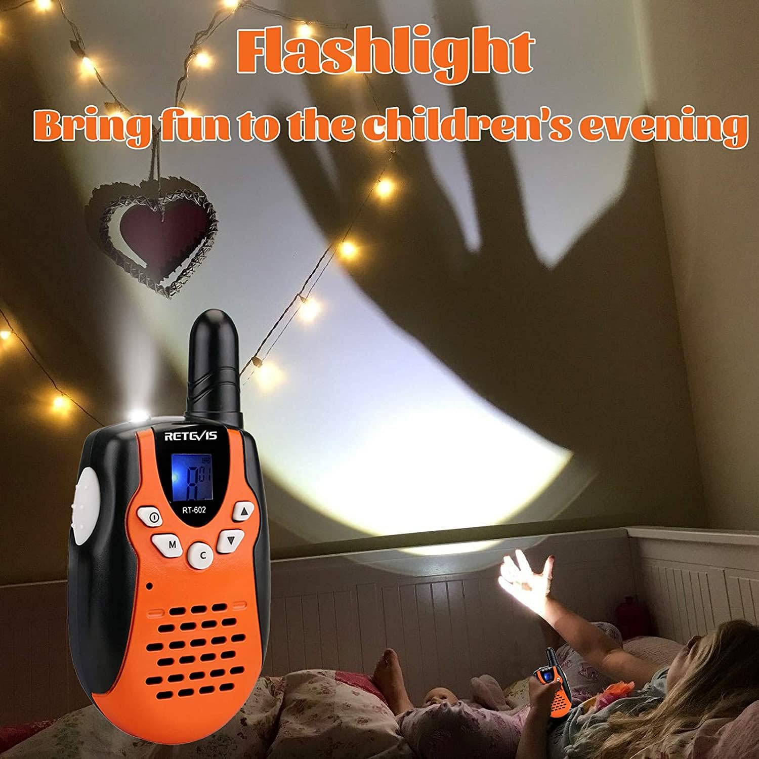 Retevis RT602 Walkie Talkie Bambini Ricaricabile, Arancione - immagine 6