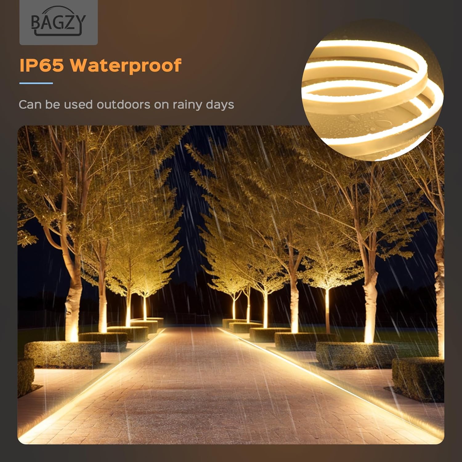 Bagzy Striscia LED Neon Bianco 30 Metri 220V - immagine 3