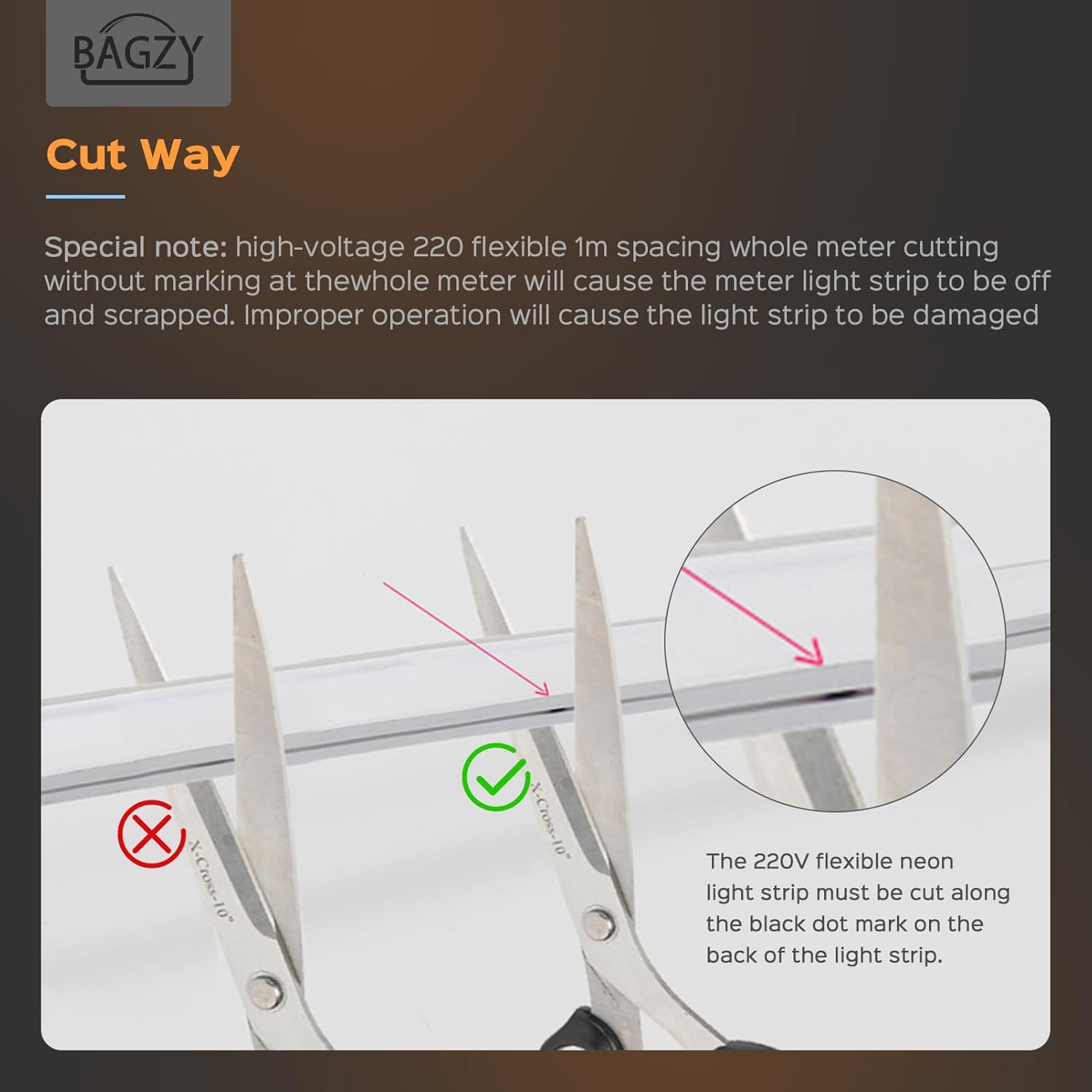 Bagzy Striscia LED Neon Bianco 30 Metri 220V - immagine 4