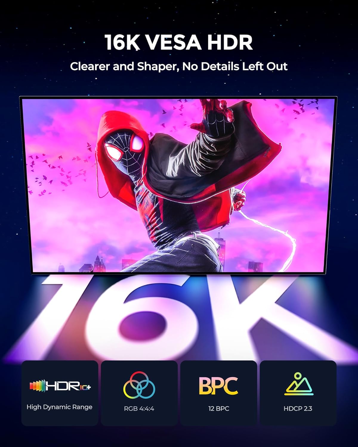 Silkland Cavo DisplayPort 2.1 1m 16K - immagine 4