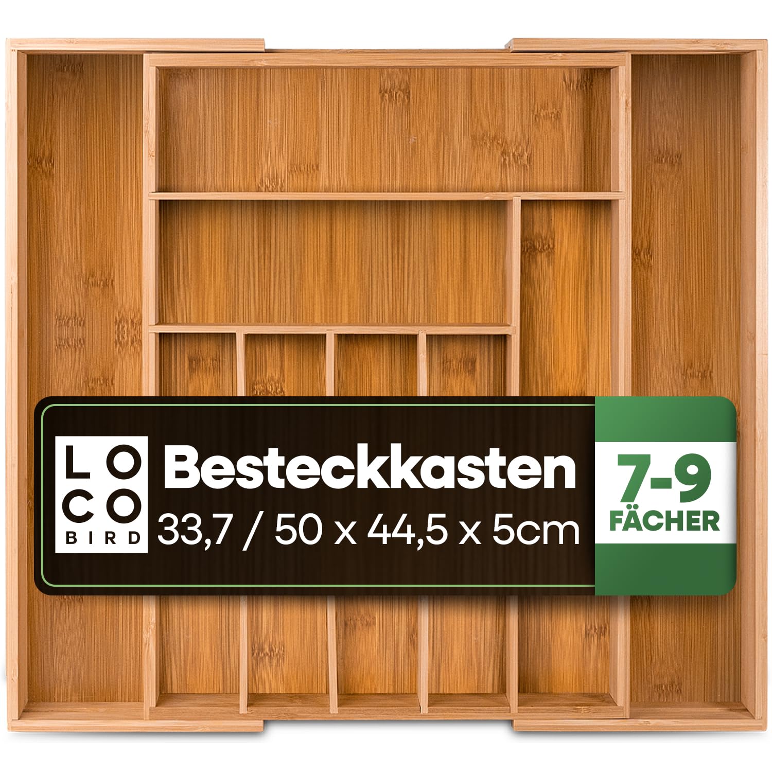 Loco Bird Portaposate da Cassetto in Bambù