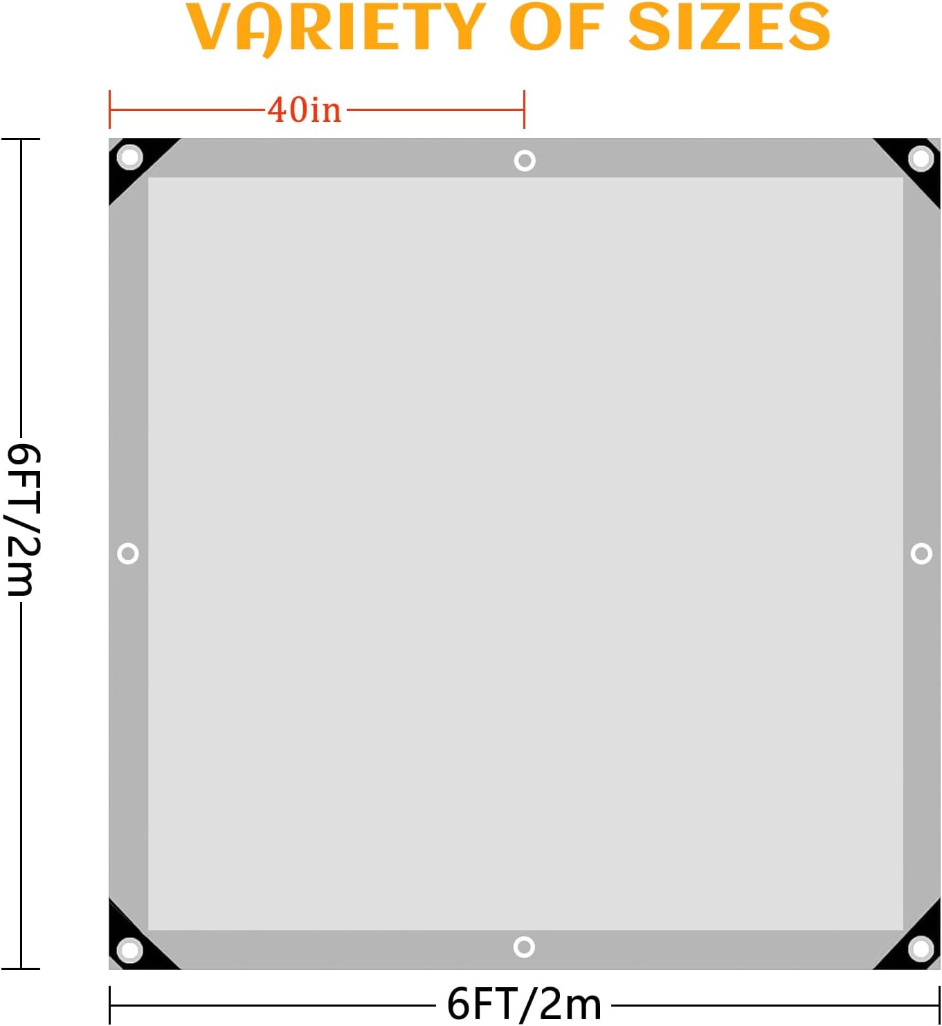 Eeatuztl Telo Impermeabile Esterno 2x2m, Argento - immagine 2