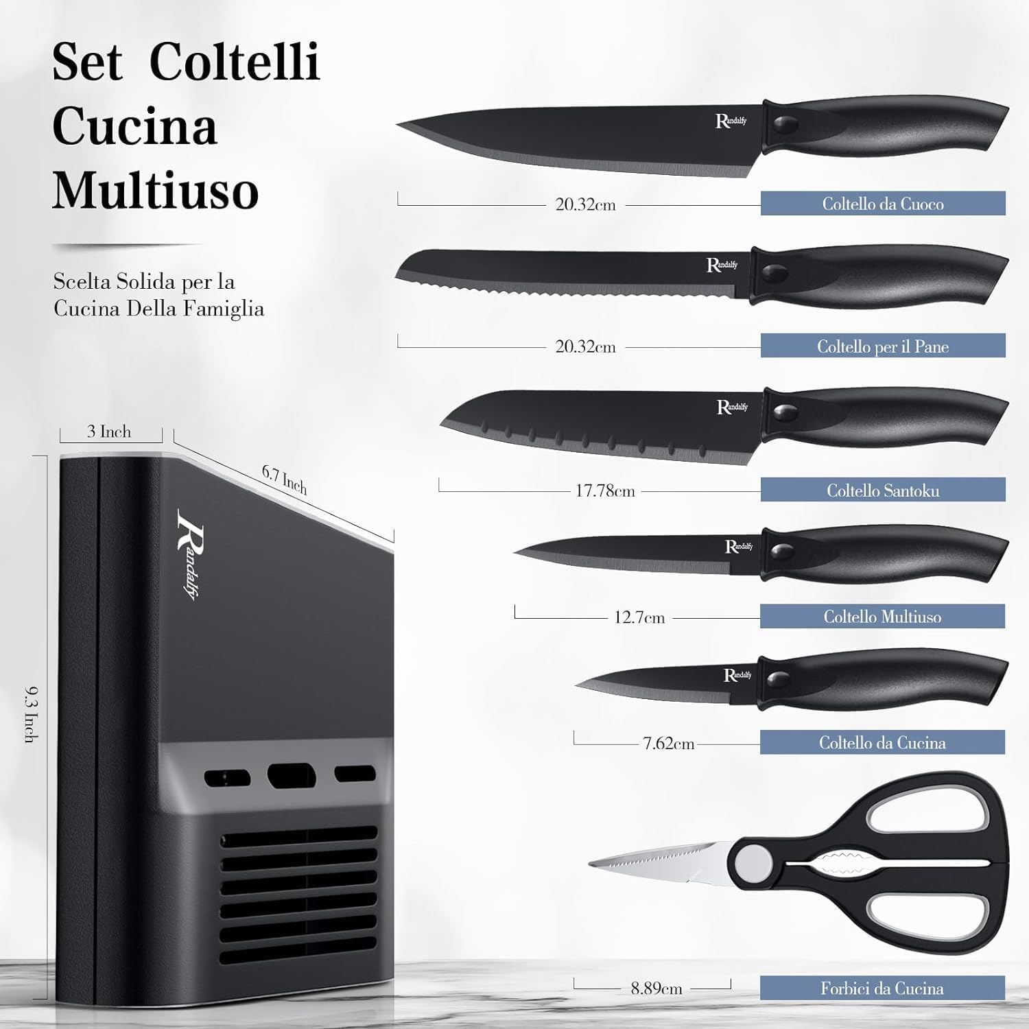 Coltelli da Cucina Professionali 7 Pezzi - immagine 2