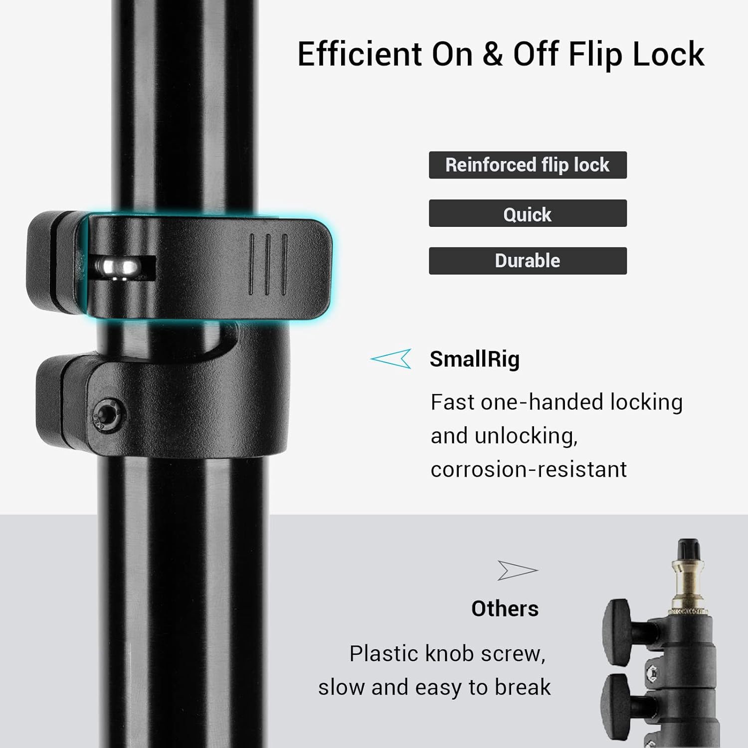 SMALLRIG Supporto Luce Fotografica 280cm in Alluminio - immagine 6