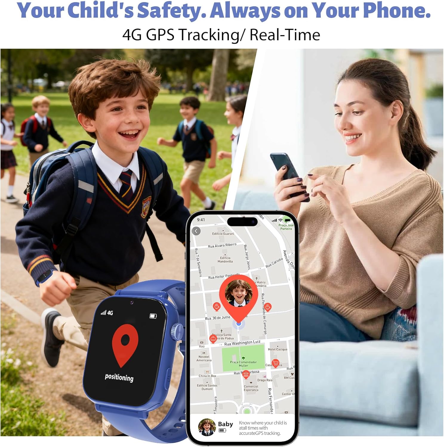 Smart Watch 4G per Bambini con Localizzatore GPS - immagine 2