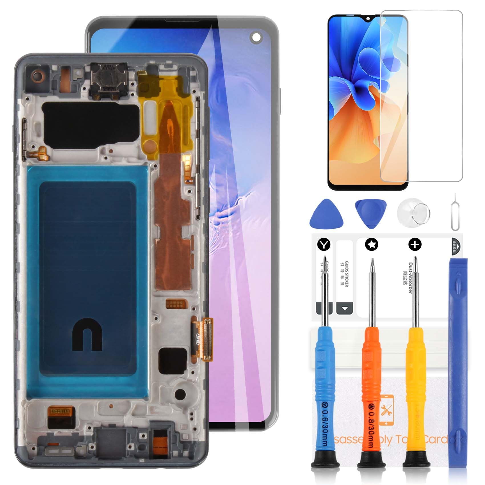 LADYSON TFT Schermo LCD per Samsung Galaxy S10 (6.1" Nero)