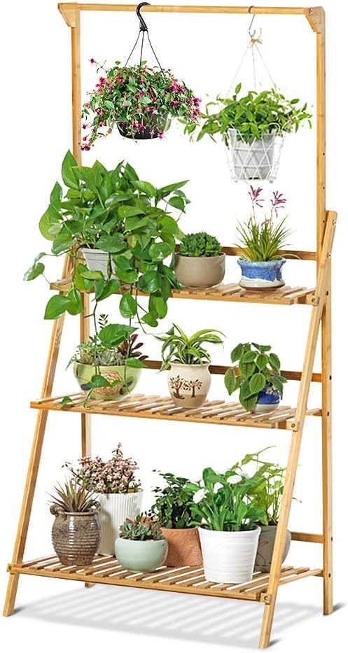 Greensen Scaffale per Piante a Gradini Pieghevole - immagine 6