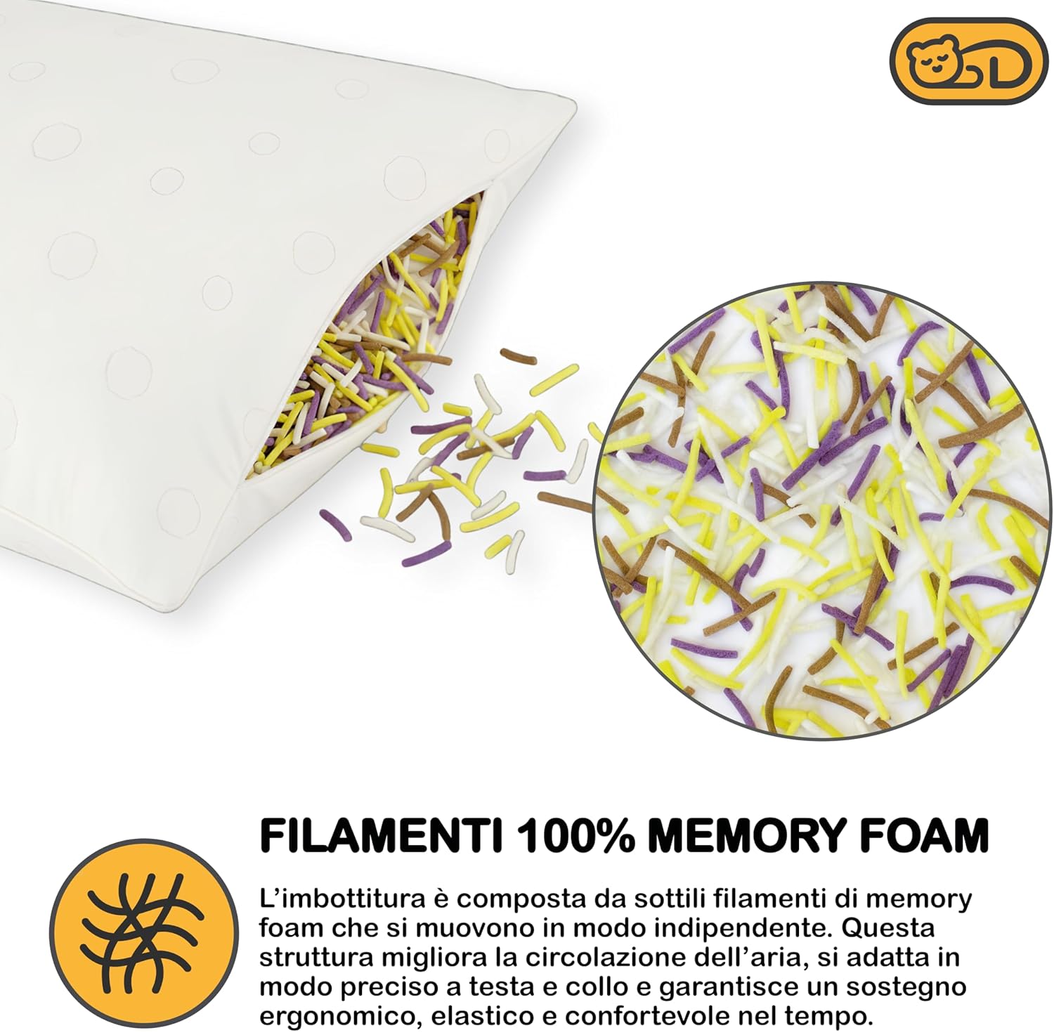 Dream Cuscino Memory Foam Alta Densità 15cm - immagine 4