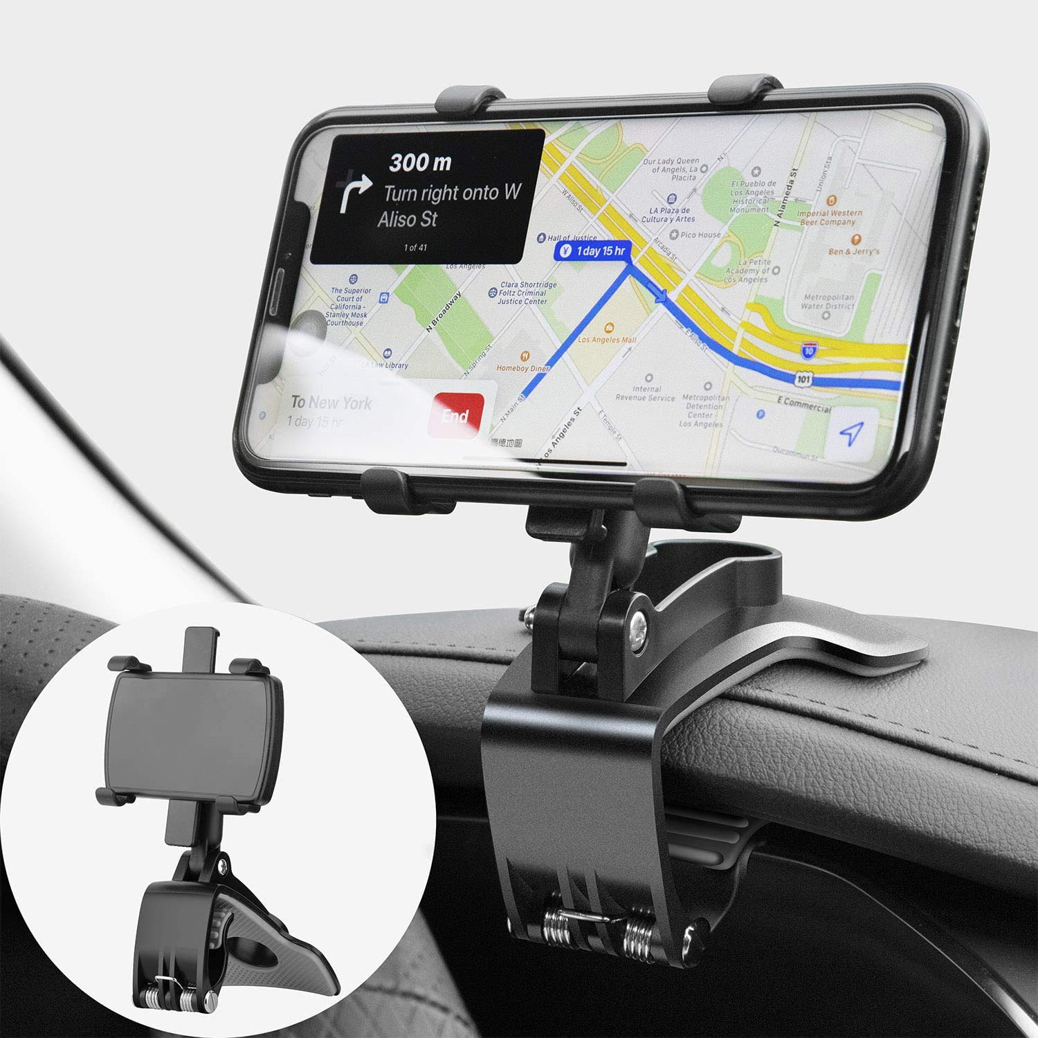 Supporto Telefono Auto 360° per GPS e Smartphone