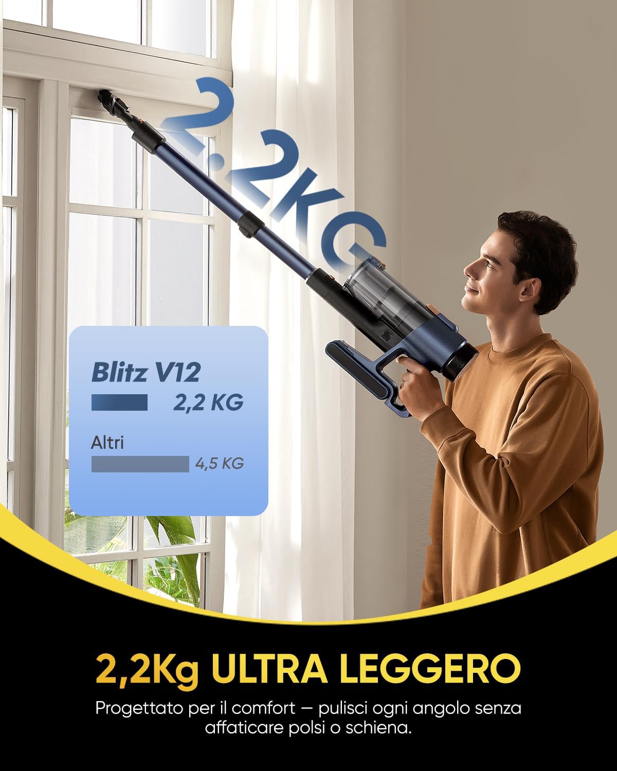 Vexilar Aspirapolvere Senza Fili 58000Pa 50min Ultraleggero - immagine 5