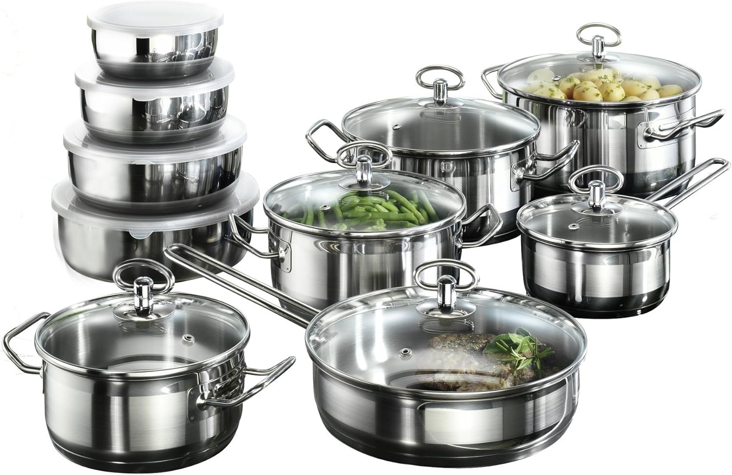 Karcher set di pentole Jasmin - Acciaio Inossidabile 20 pezzi - immagine 1