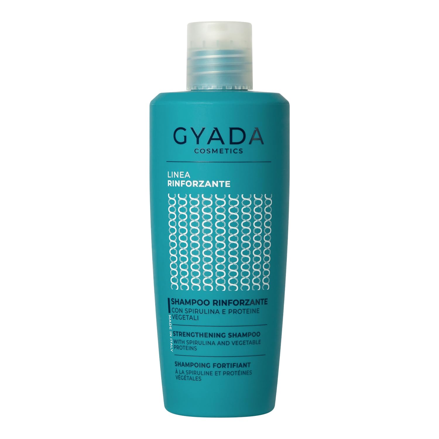 GYADA COSMETICS, Shampoo Rinforzante con Spirulina, per Capelli Fragili e Diradati, ad Azione Ristrutturante, Stimola la Ricrescita dei Capelli, con Avena e Ginseng, 100 ml